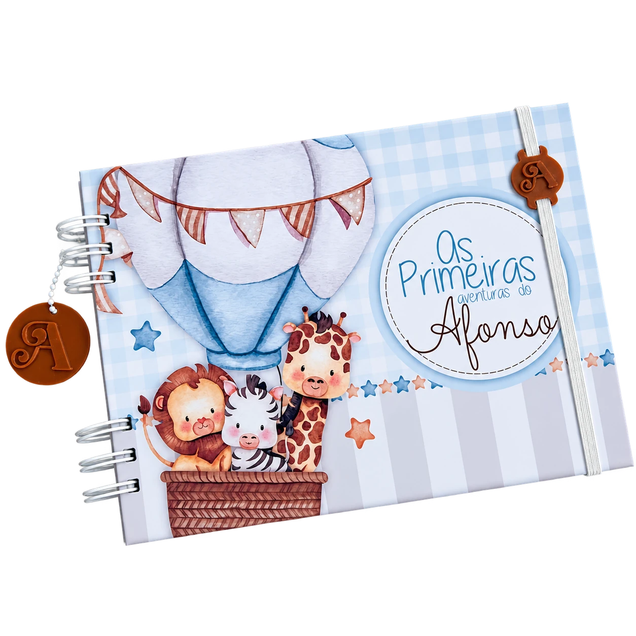 Livro de bebé. Para registar o crescimento e as primeiras memórias do bebé, com capa personalizada.