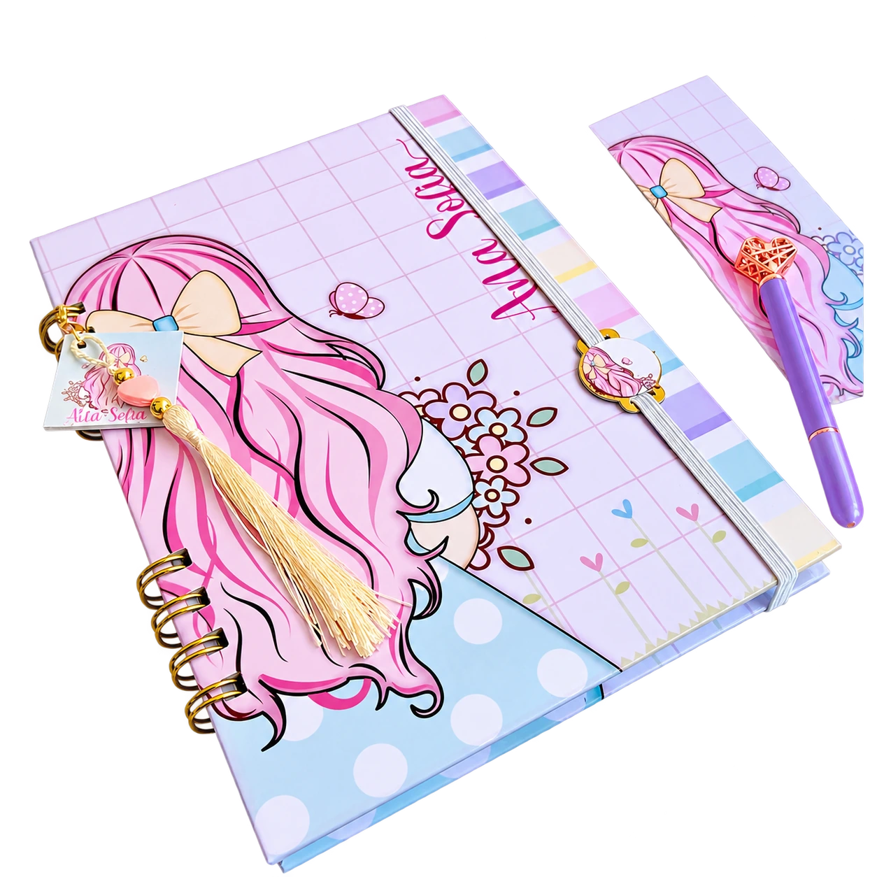 Diário. Para registar pensamentos e momentos do dia, com capa personalizada.